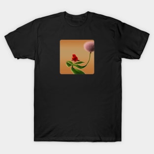 A.I. Generated Alien Flower with Bird T-Shirt